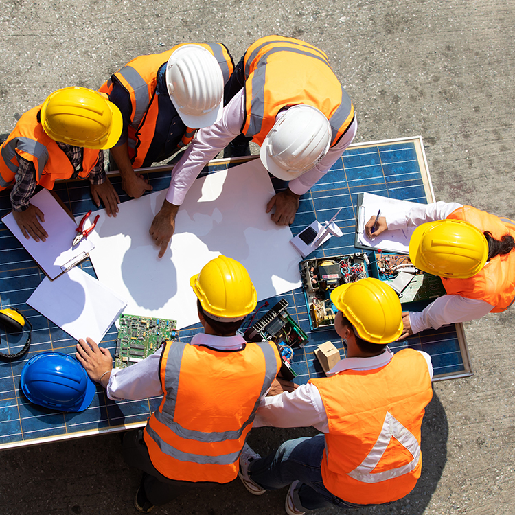 Construction teamwork